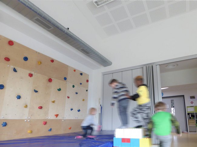 ovale Luftleitungen in Kindergärten